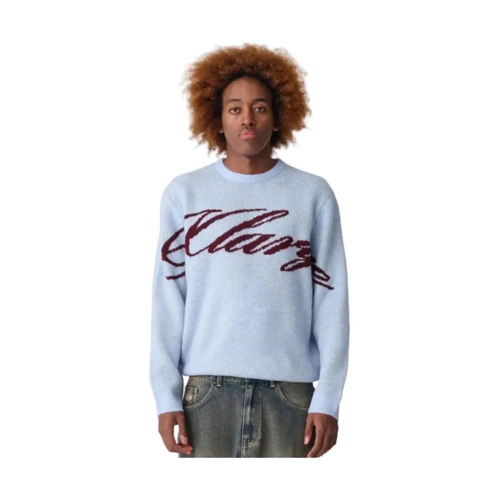 XLarge Script Knit Sweater - Dusty Ice
