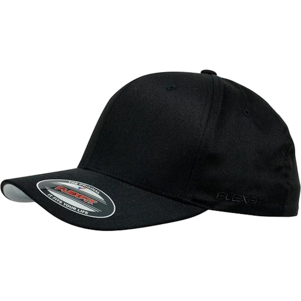 Silver Cap / Fitted By The UV World Flexfit - Worn Black
