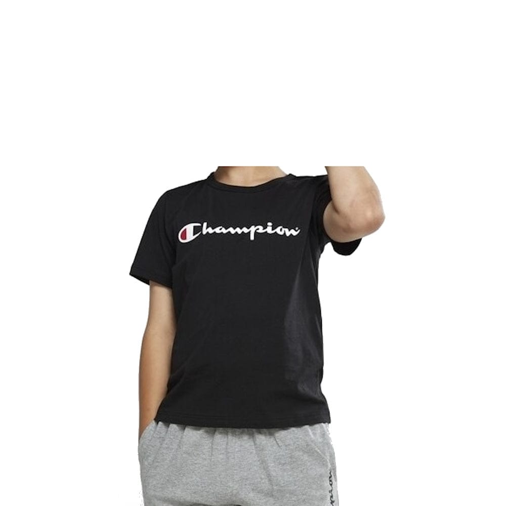 Champion Kids Script Tee - Black