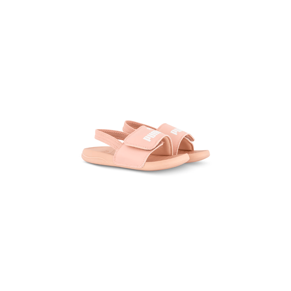 PUMA Childrens Popcat 20 Backstrap Slide - Rose Quartz / White