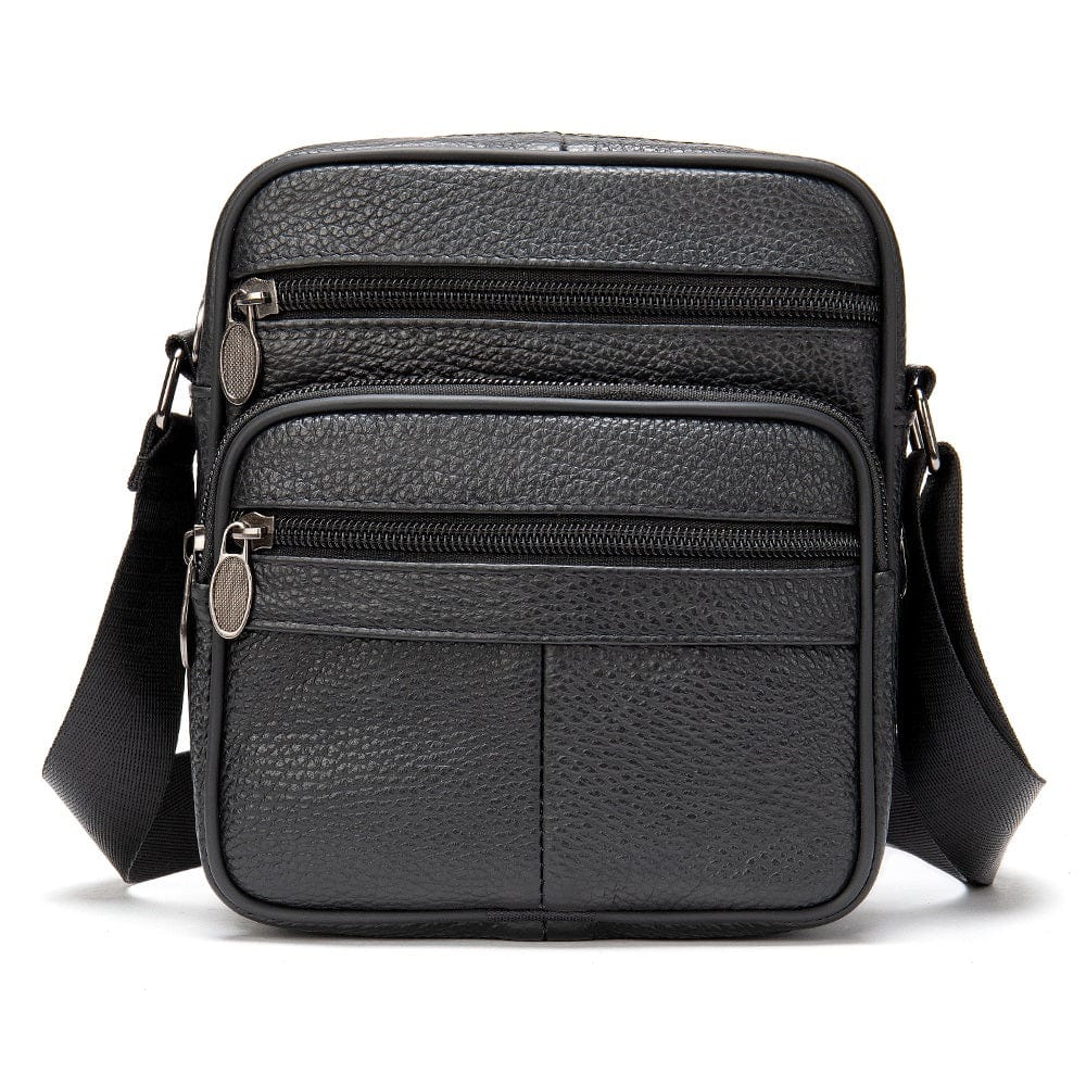 Genuine Leather Side Bag 0505 - Black