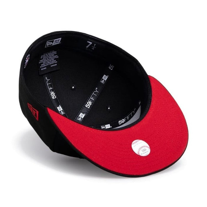 New Era 59FIFTY Black Pop Fitted Cap Los Angeles Dodgers - Black / Red