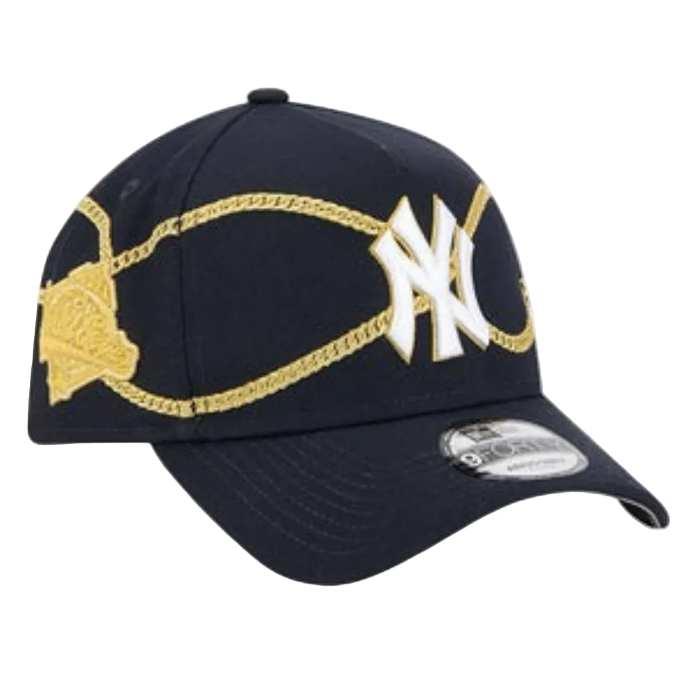 New Era 9Forty A-Frame Chain Wrap New York Yankees - Navy Left  View