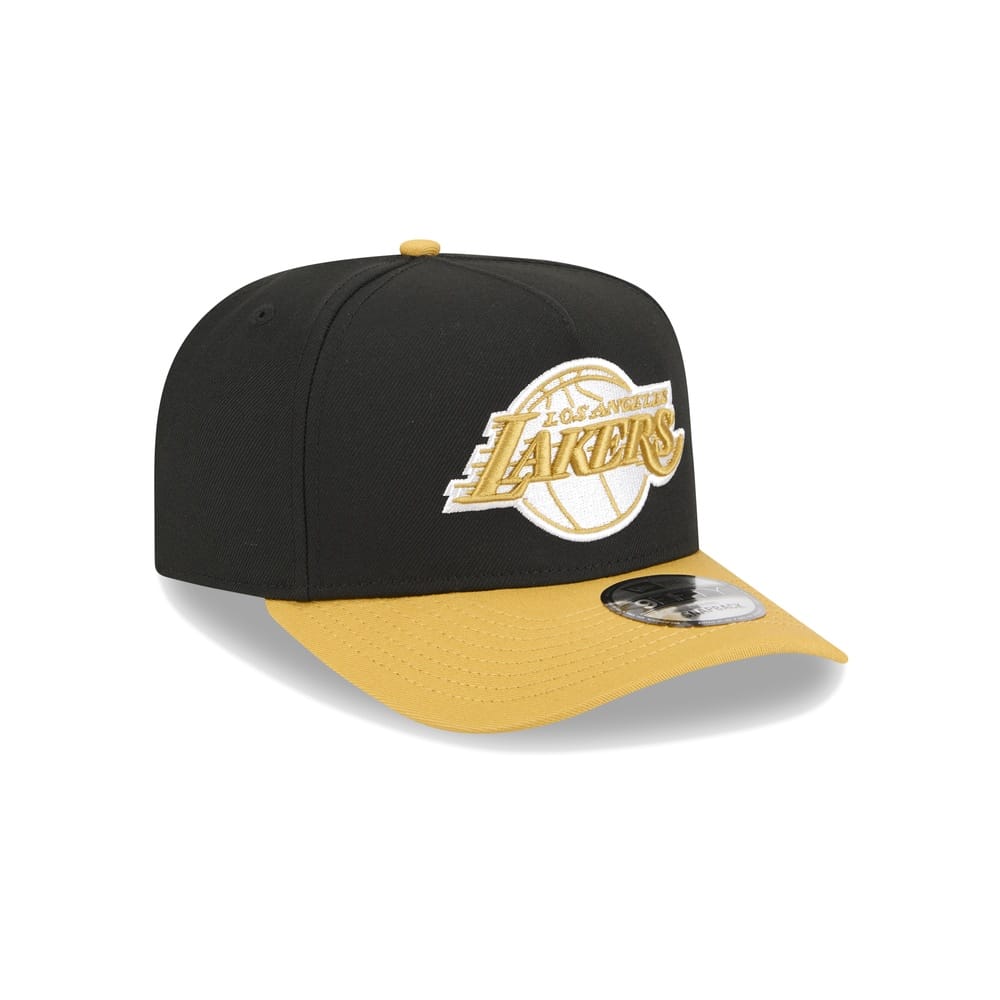 New Era 9FIFTY A-Frame Pre Curved Snapback Los Angeles Lakers - Black / Mustard - Image 4