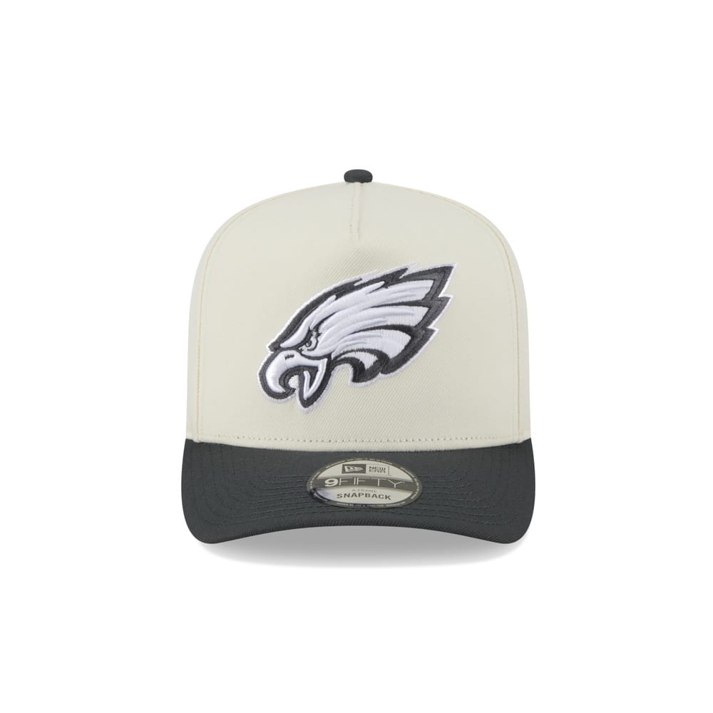 New Era 9FIFTY 3 Times A-Frame Pre-Curved Snapback Philadelphia Eagles - Chrome / Steel