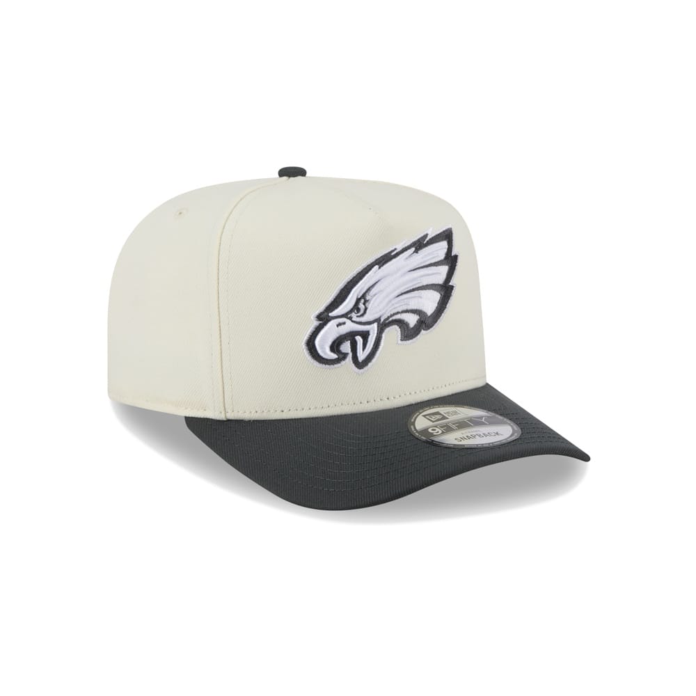 New Era 9FIFTY 3 Times A-Frame Pre-Curved Snapback Philadelphia Eagles - Chrome / Steel - Image 4