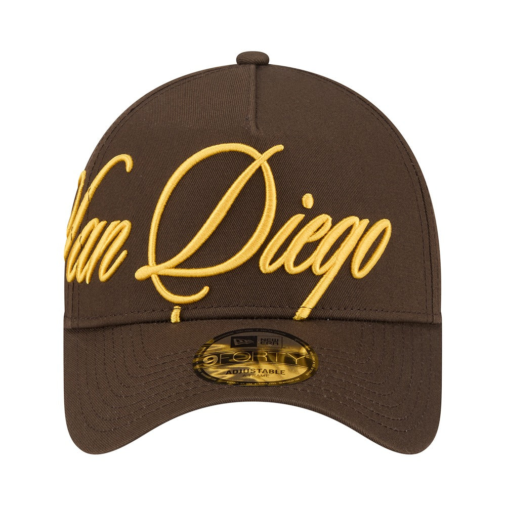 New Era 9FORTY A-Frame Calligraphic San Diego Padres - Brown