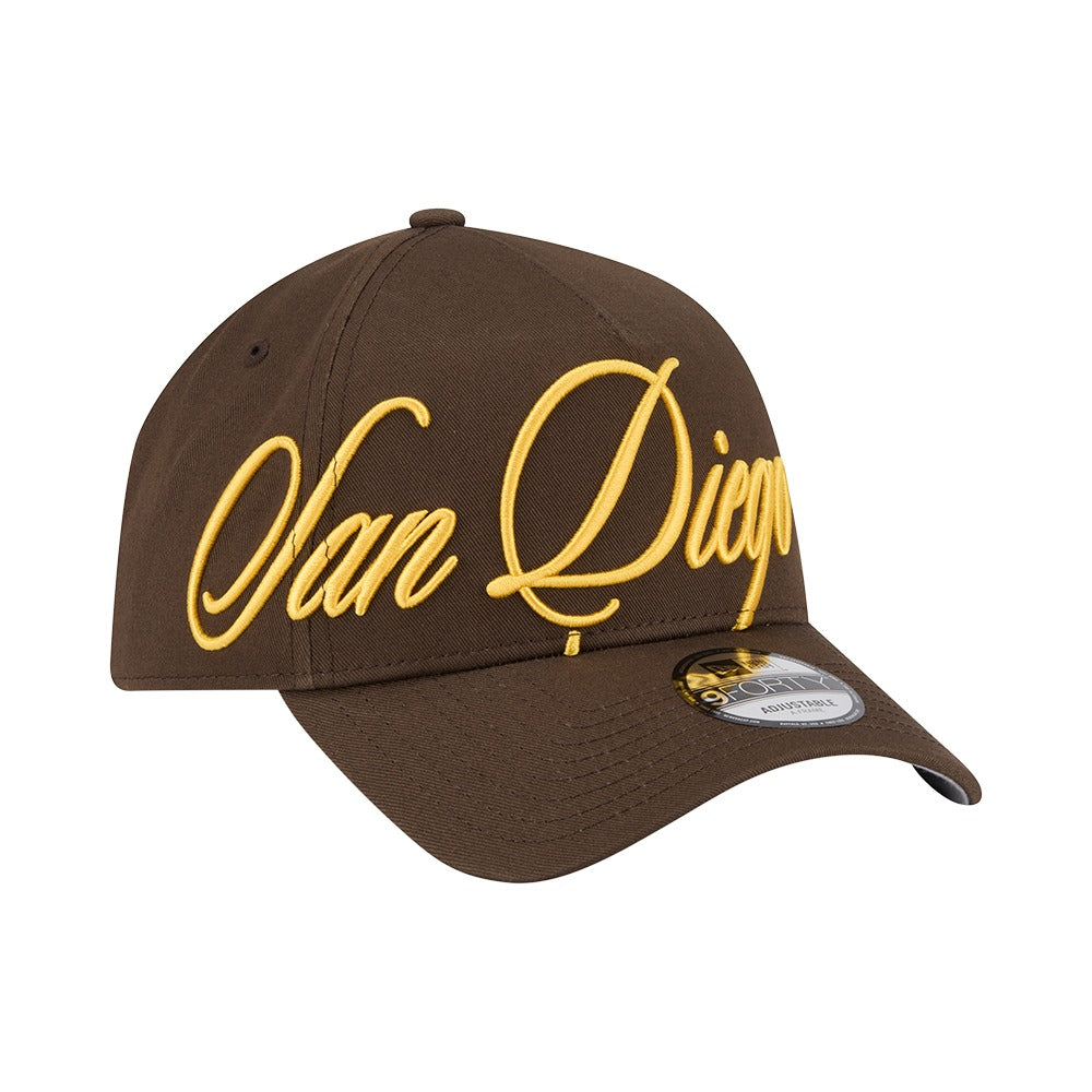 New Era 9FORTY A-Frame Calligraphic San Diego Padres - Brown - Image 3