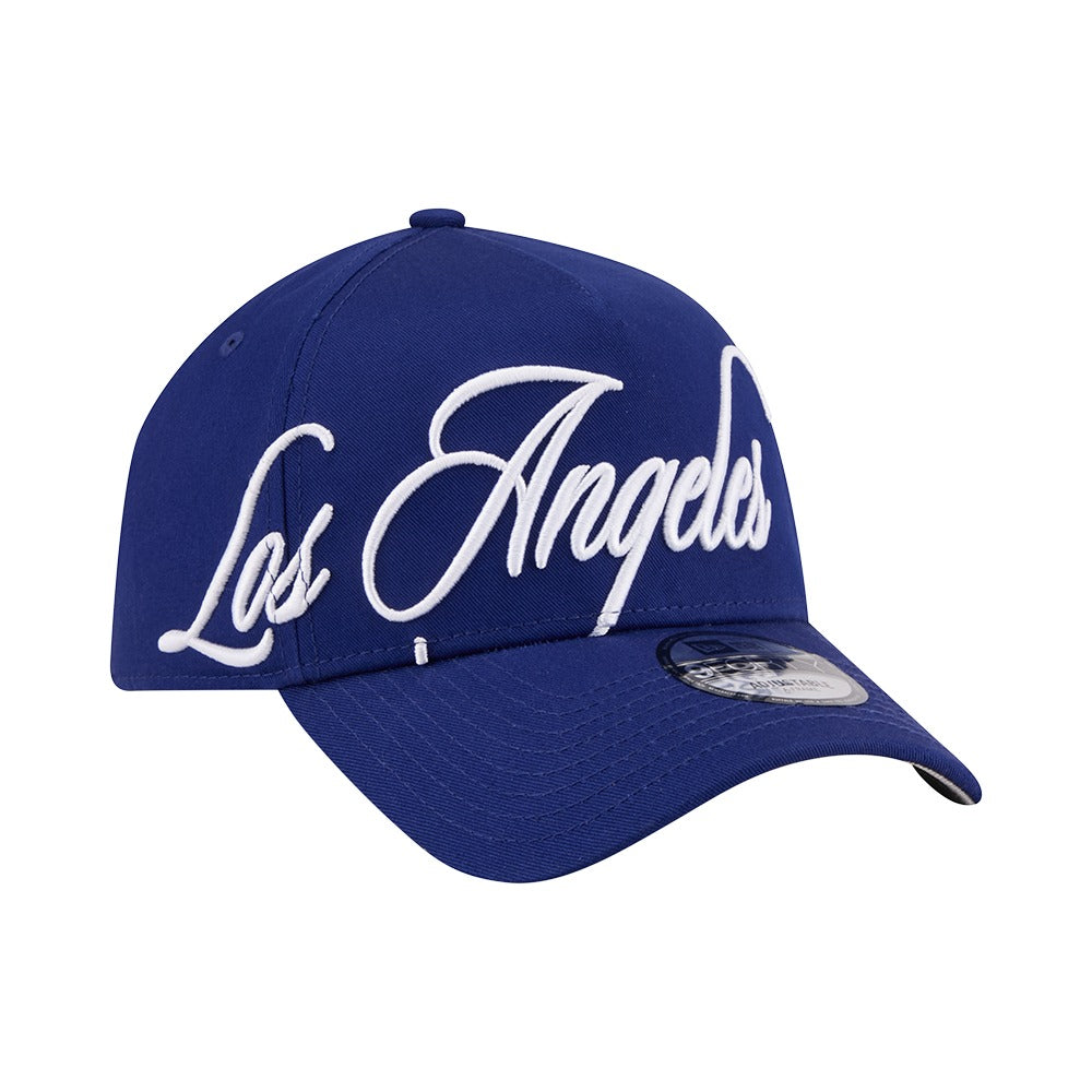 New Era 9FORTY A-Frame Calligraphic Los Angeles Dodgers - Blue - Image 3