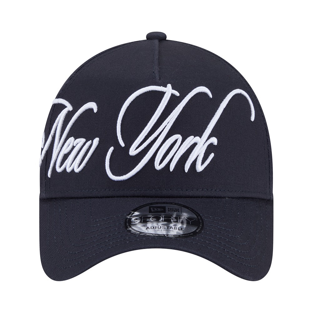 New Era 9FORTY A-Frame Calligraphic New York Yankees - Navy