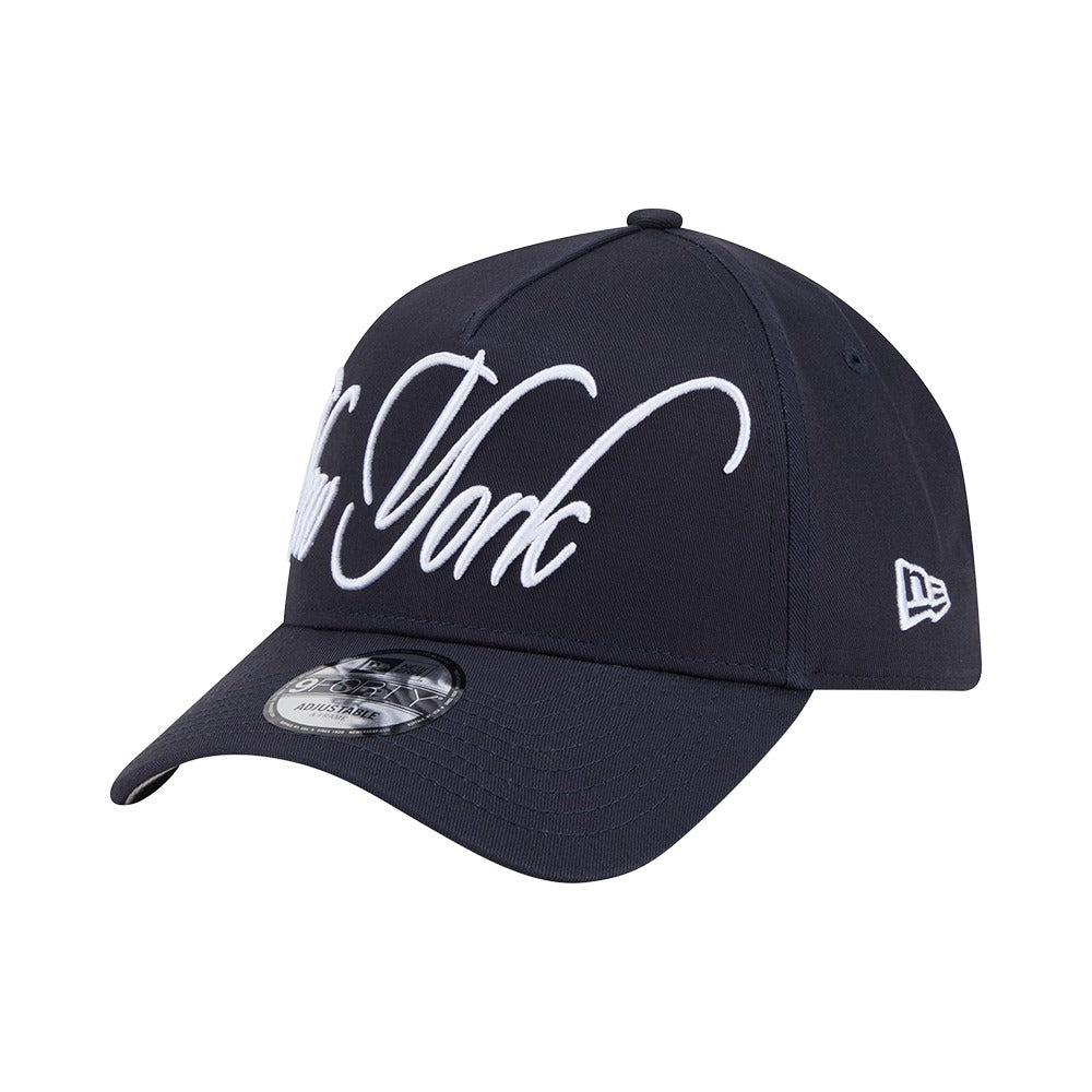 New Era 9FORTY A-Frame Calligraphic New York Yankees - Navy - Image 2