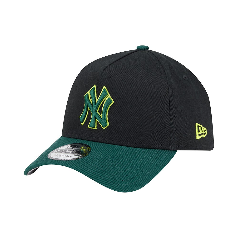 New Era 9FORTY A-Frame 2 Tone New York Yankees - Black / Field Green - Image 2