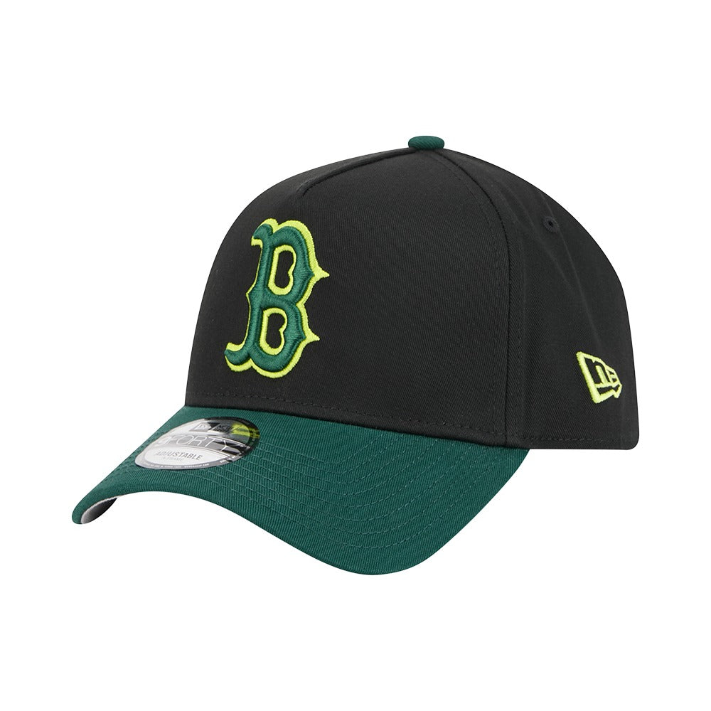 New Era 9FORTY A-Frame 2 Tone Boston Red Sox - Black / Field Green - Image 2