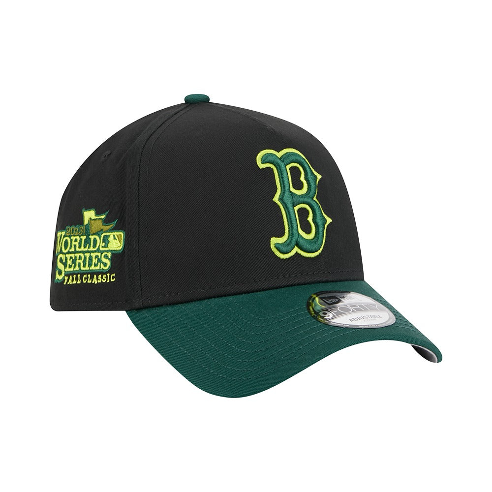 New Era 9FORTY A-Frame 2 Tone Boston Red Sox - Black / Field Green - Image 3