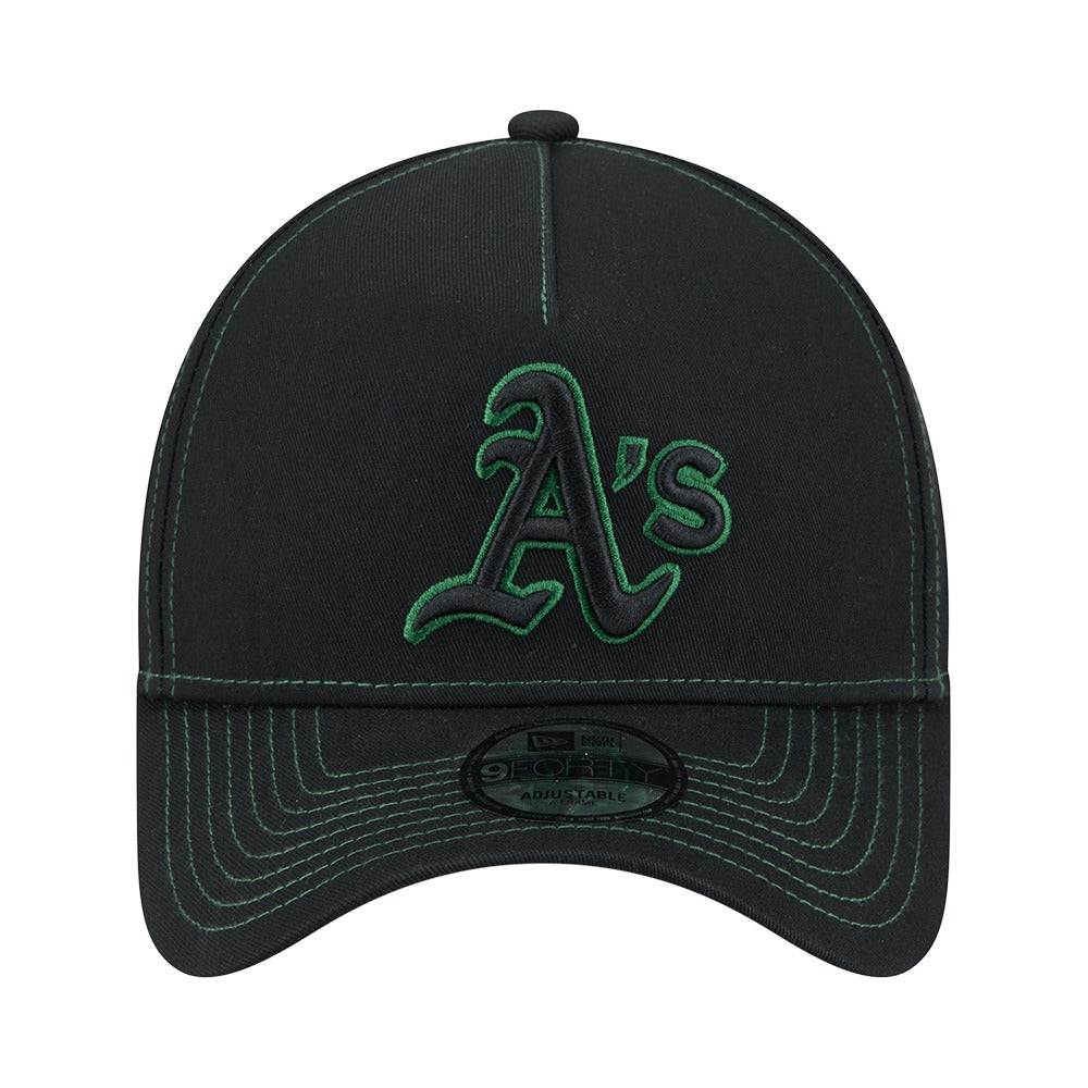 New Era 9FORTY A-Frame Contrast Stitch Oakland Athletics - Black / Green