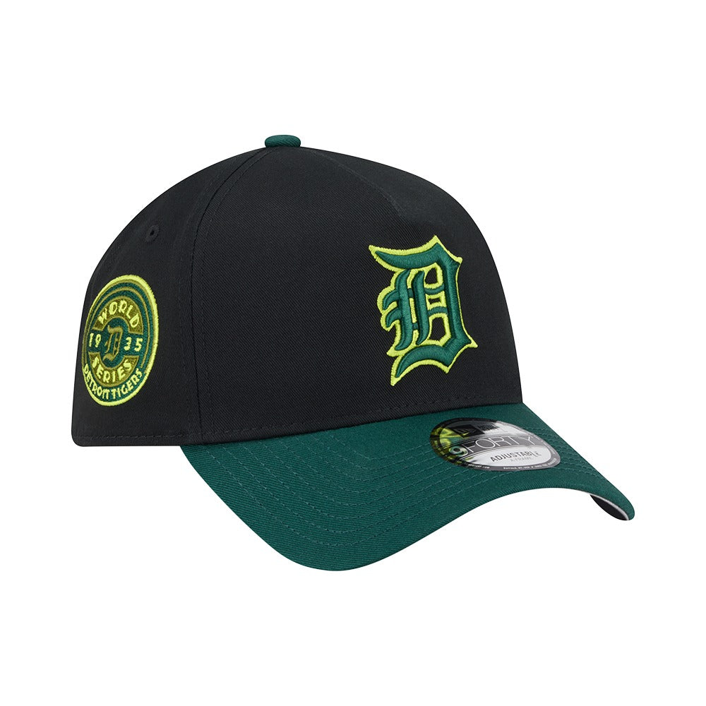 New Era 9FORTY A-Frame 2 Tone Detroit Tigers - Black / Field Green - Image 3