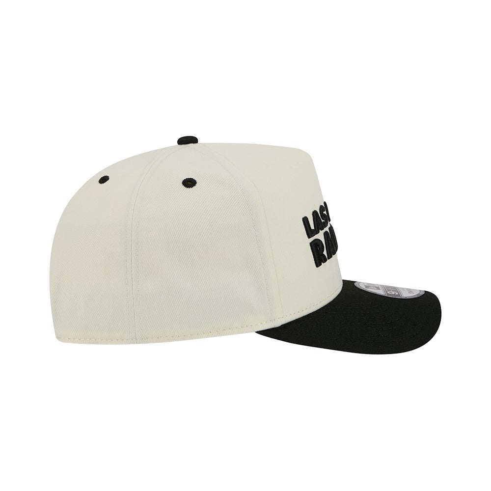 New Era 9FIFTY A-Frame 2 Tone Team Script Las Vegas Raiders - Cream / Black - Image 5