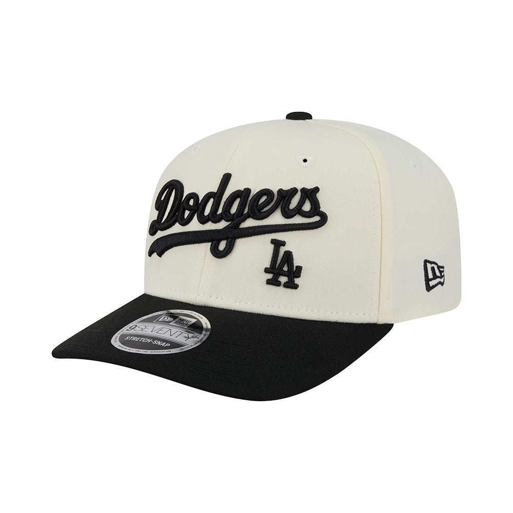 New Era 9SEVENTY Stretch-Snap Los Angeles Dodgers - Cream / Black - Image 2