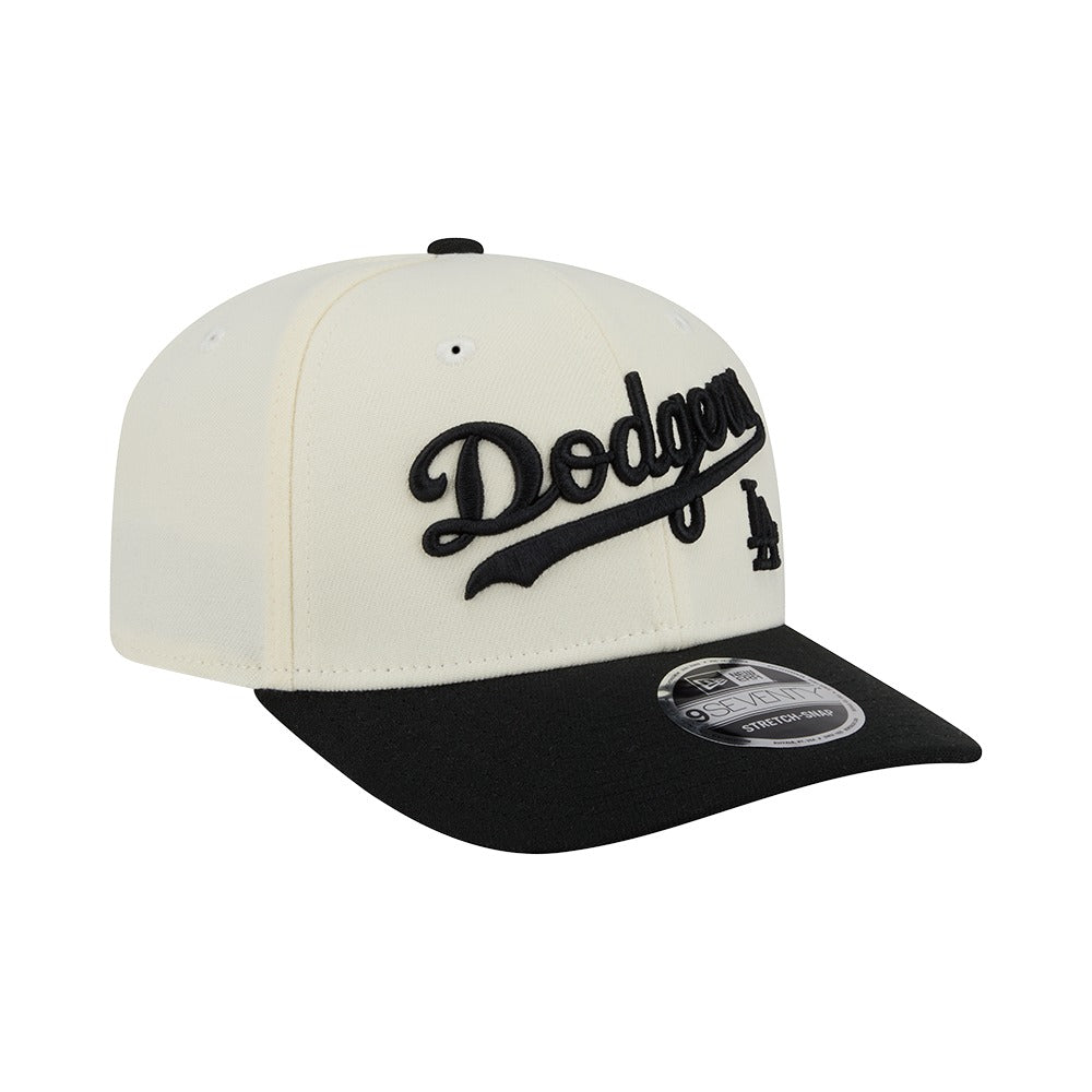 New Era 9SEVENTY Stretch-Snap Los Angeles Dodgers - Cream / Black - Image 3