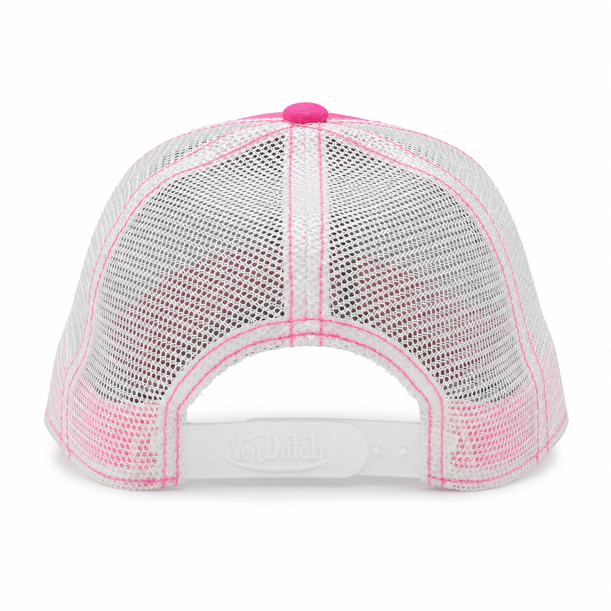 Von Dutch Velvet Originals Trucker Hat - Pink / White - Image 3