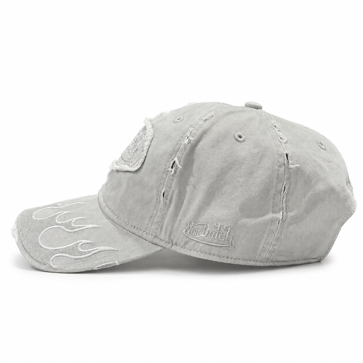 Von Dutch Flames Dad Cap - Light Grey - Image 2