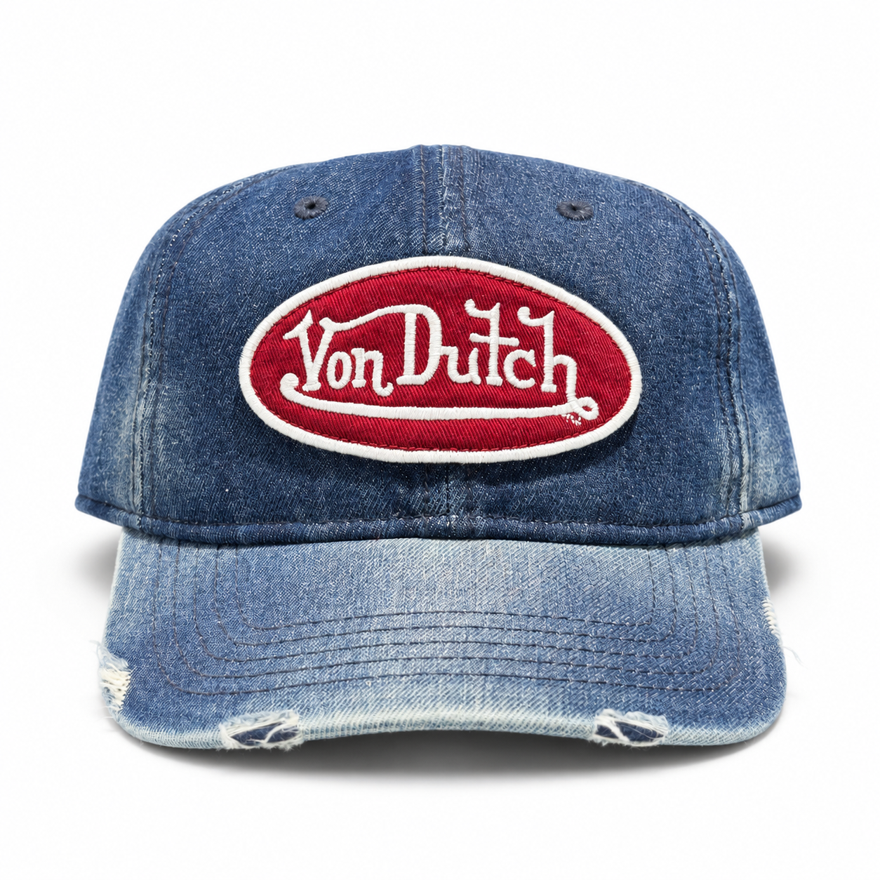 Von Dutch The Rival Dad Cap - Mid Blue Denim