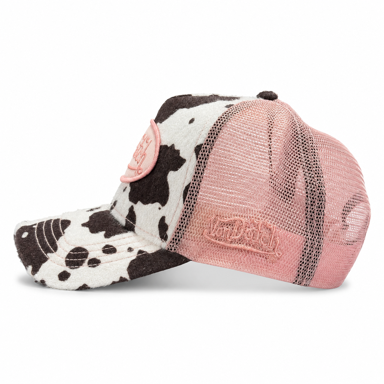 Von Dutch Animal Skin Trucker Cap - Baby Pink / Pink - Image 2