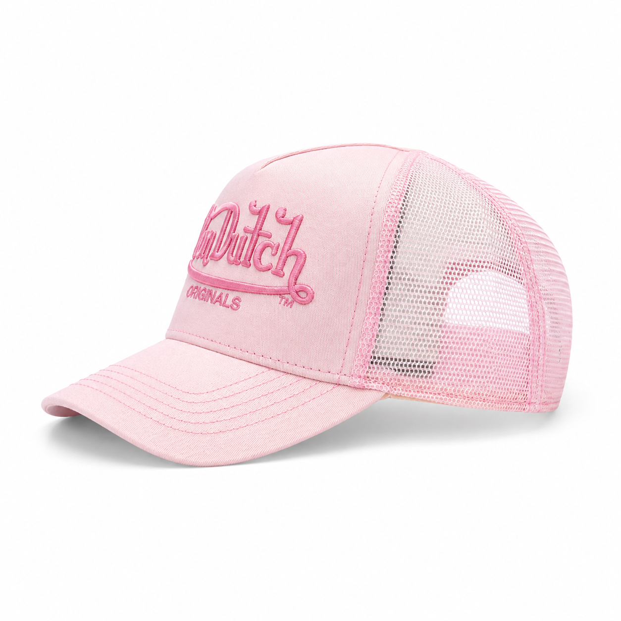 Von Dutch Big Signature Trucker Hat - Pink - Image 2