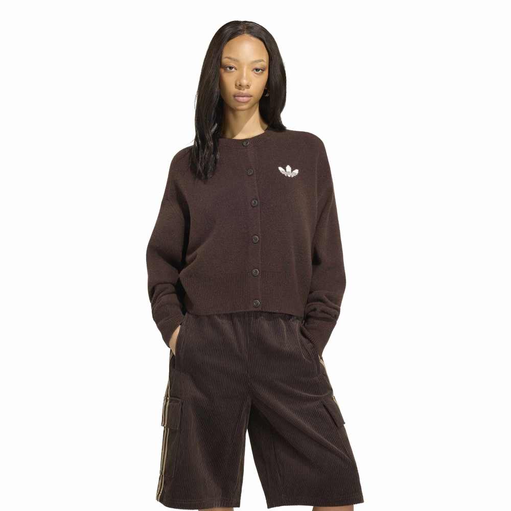 Adidas Womens Essentials Cardigan - Aurora Coffee - Image 2