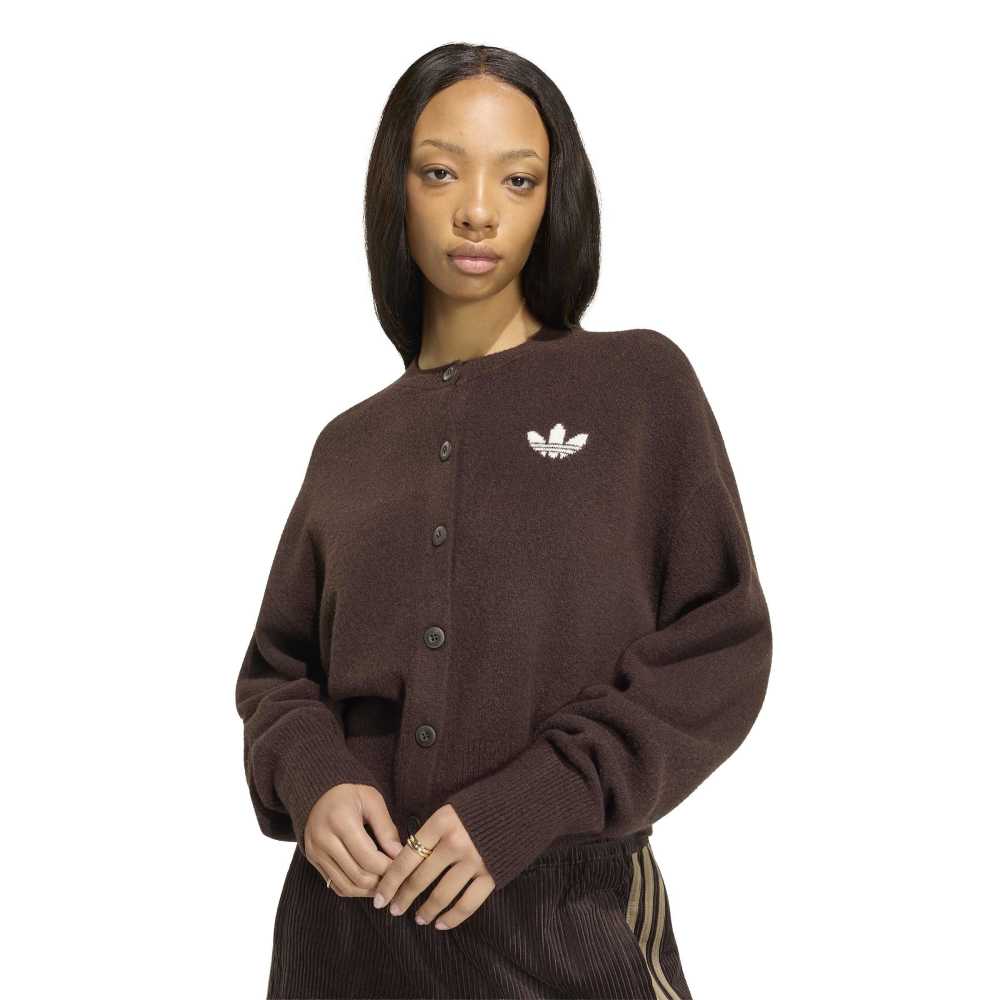Adidas Womens Essentials Cardigan - Aurora Coffee - Image 5