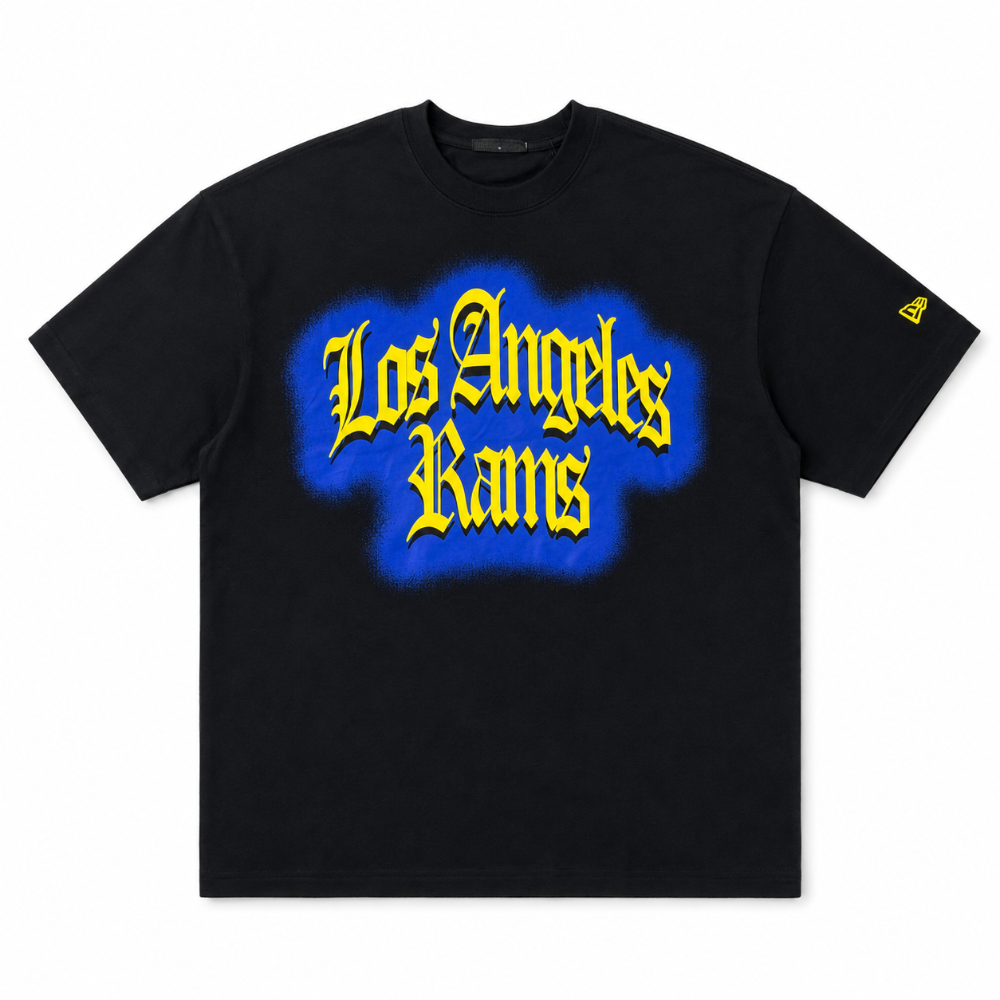 New Era Gothic Los Angeles Rams Tee - Black