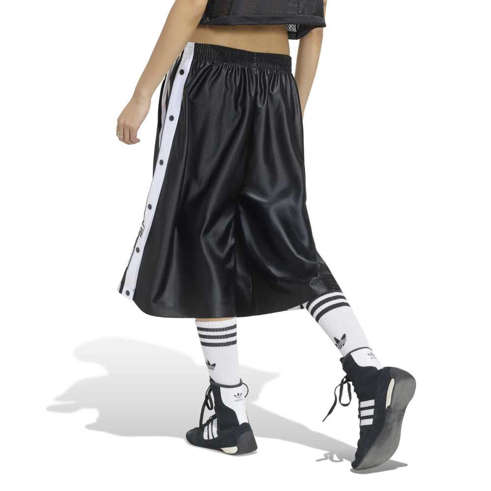 Adidas Womens Long Shorts - Black / White - Image 3