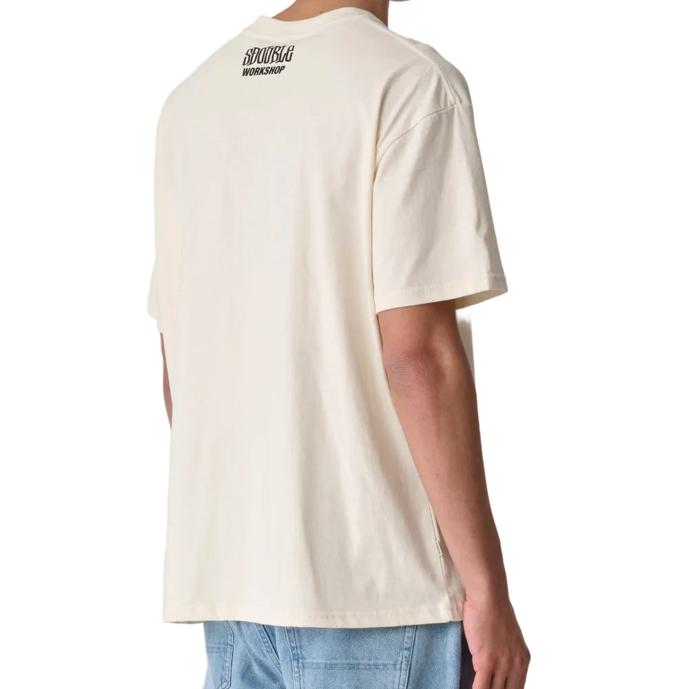 S / DOUBLE Small Stock SS Tee - Unbleached