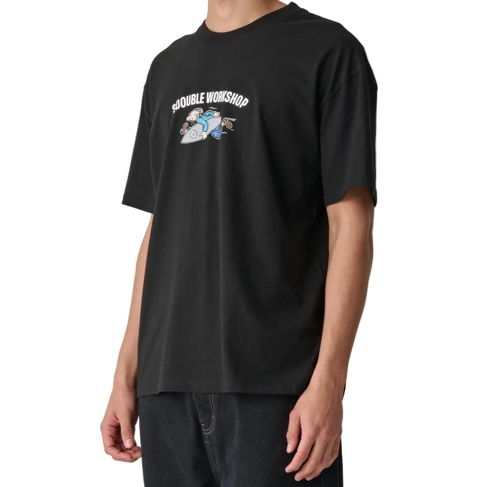 S / DOUBLE Running Man SS Tee - Black