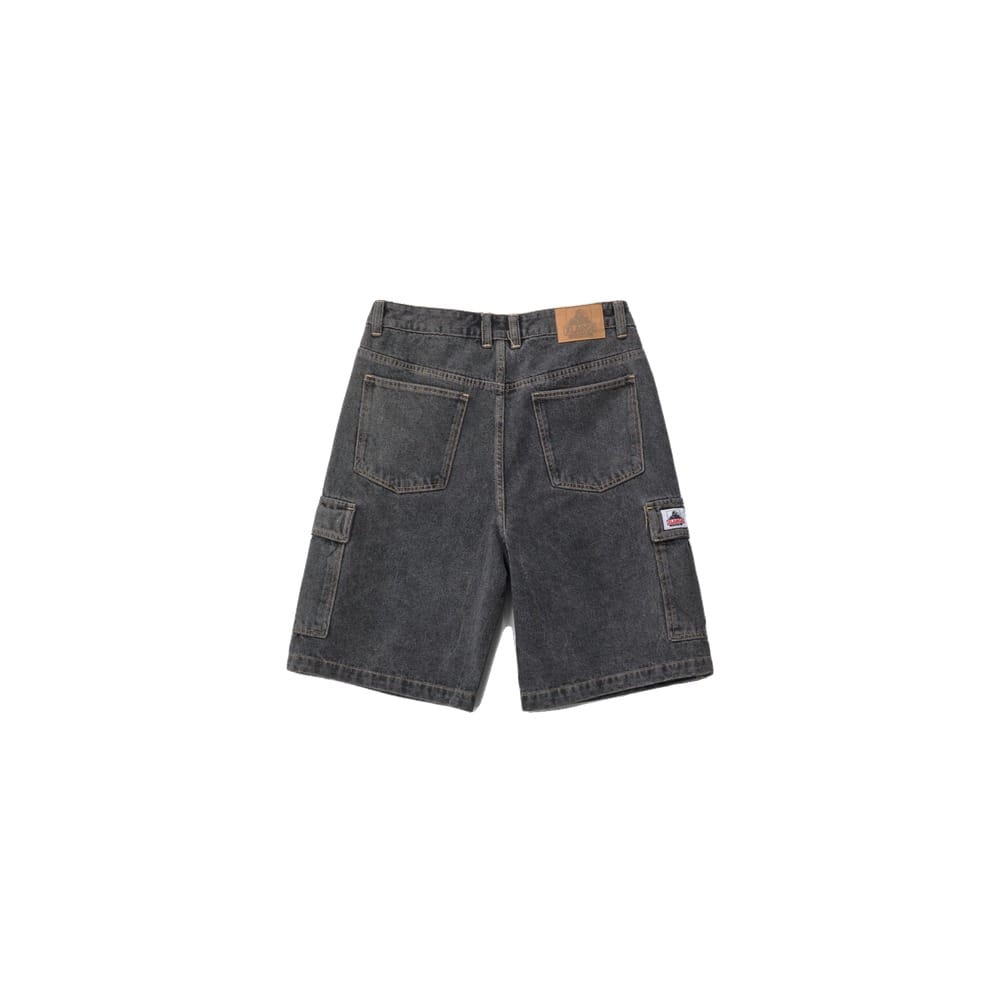 XLarge Baggy Cargo Denim Short - Washed Black