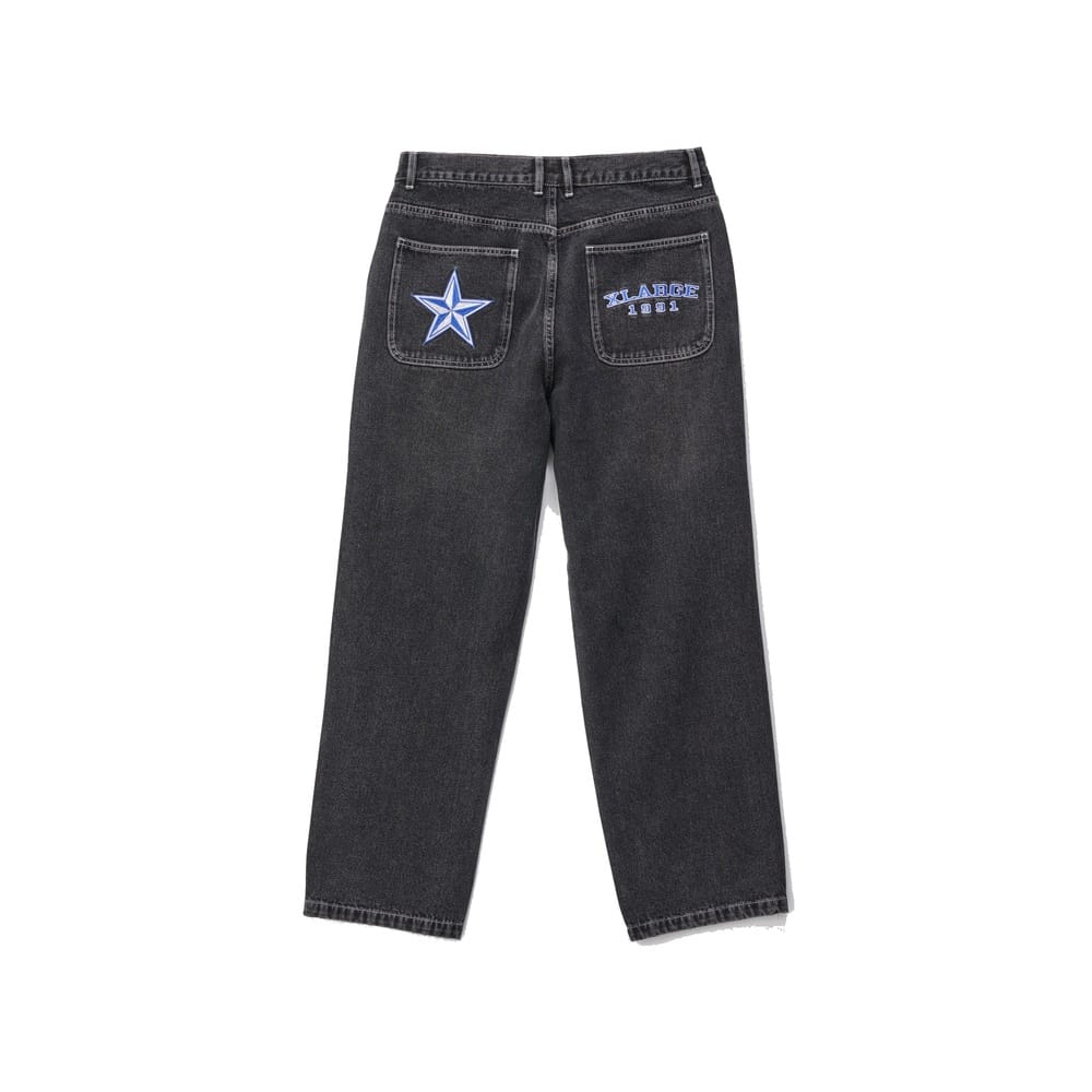 XLarge College Star Bull Denim Pant - Worn Black - Image 4