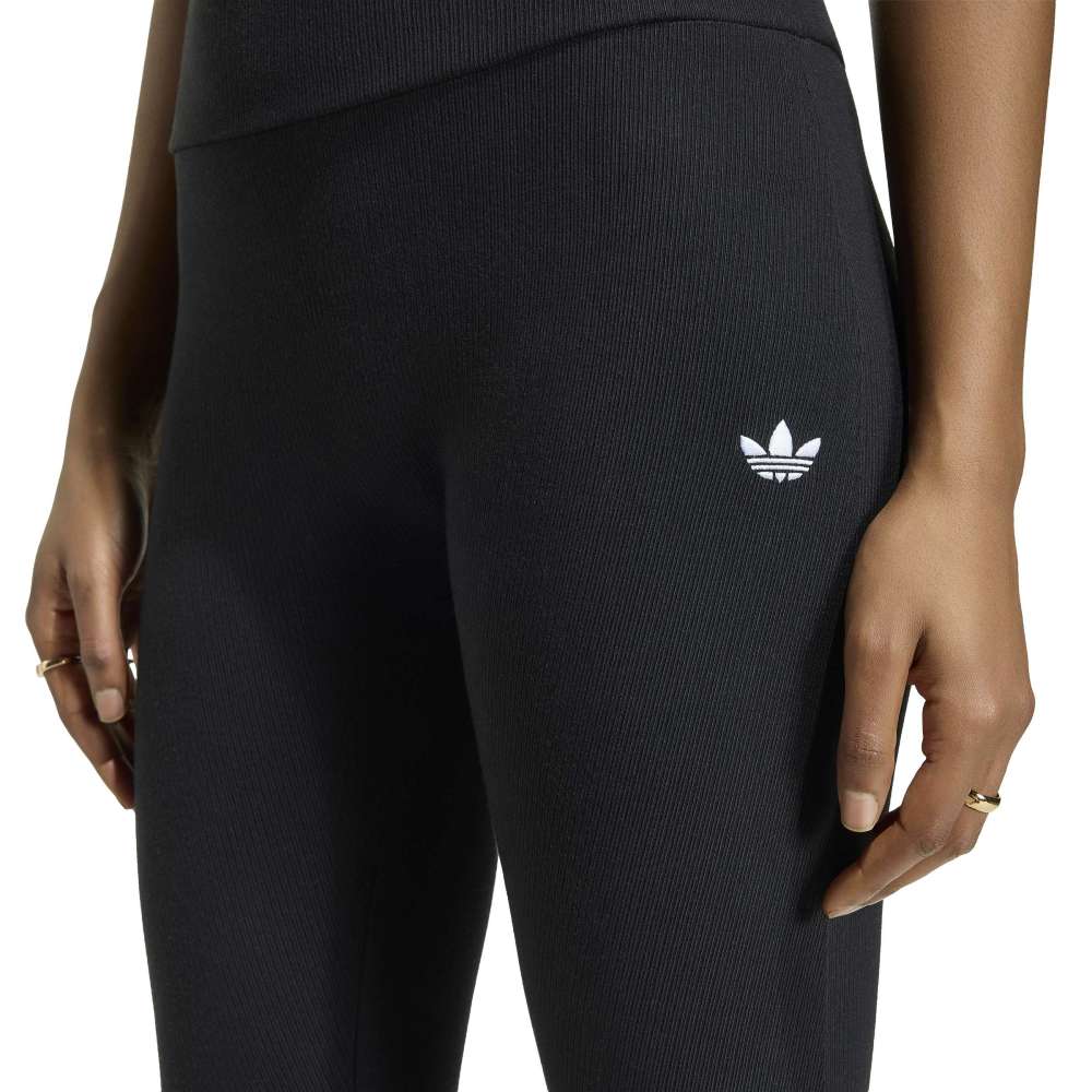 Adidas Women's Essentials Rib Flared Leggings - Black