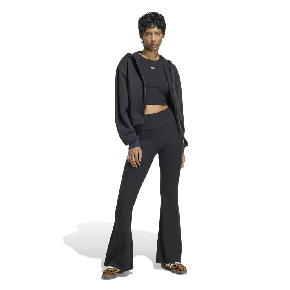 Adidas Women's Essentials Rib Flared Leggings - Black
