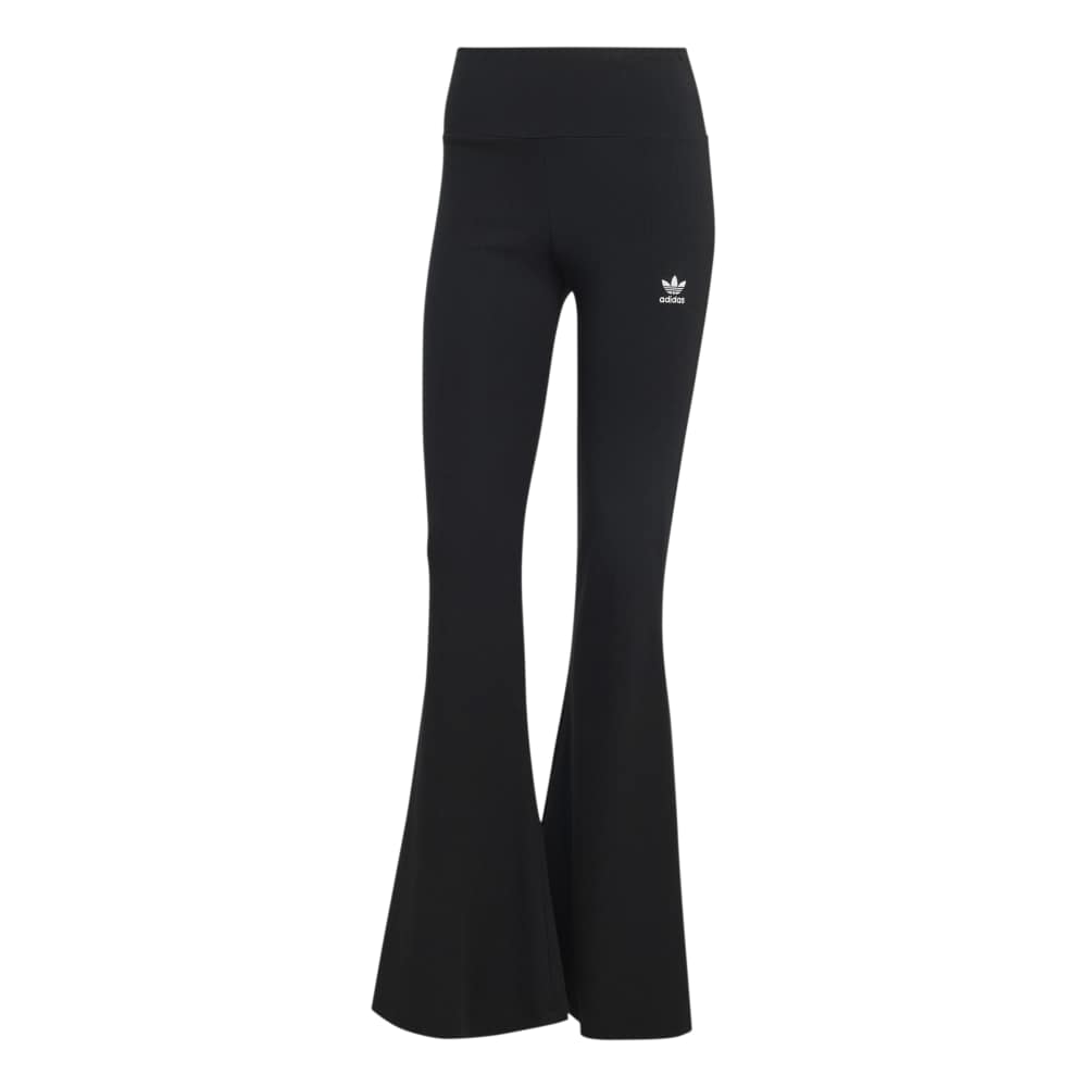 Adidas Womens Essentials Rib Flared Leggings - Black