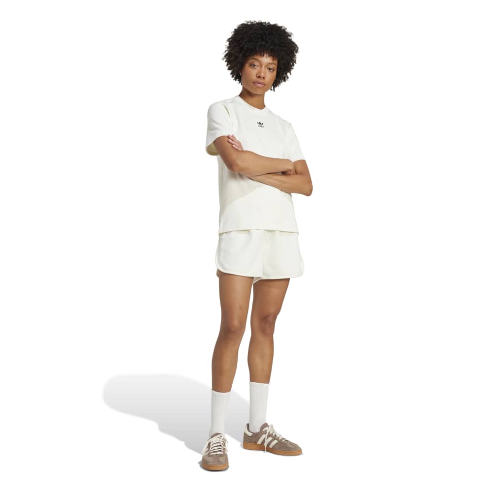 adidas Womens Essentials Winterized Wide Rib Short - Off White