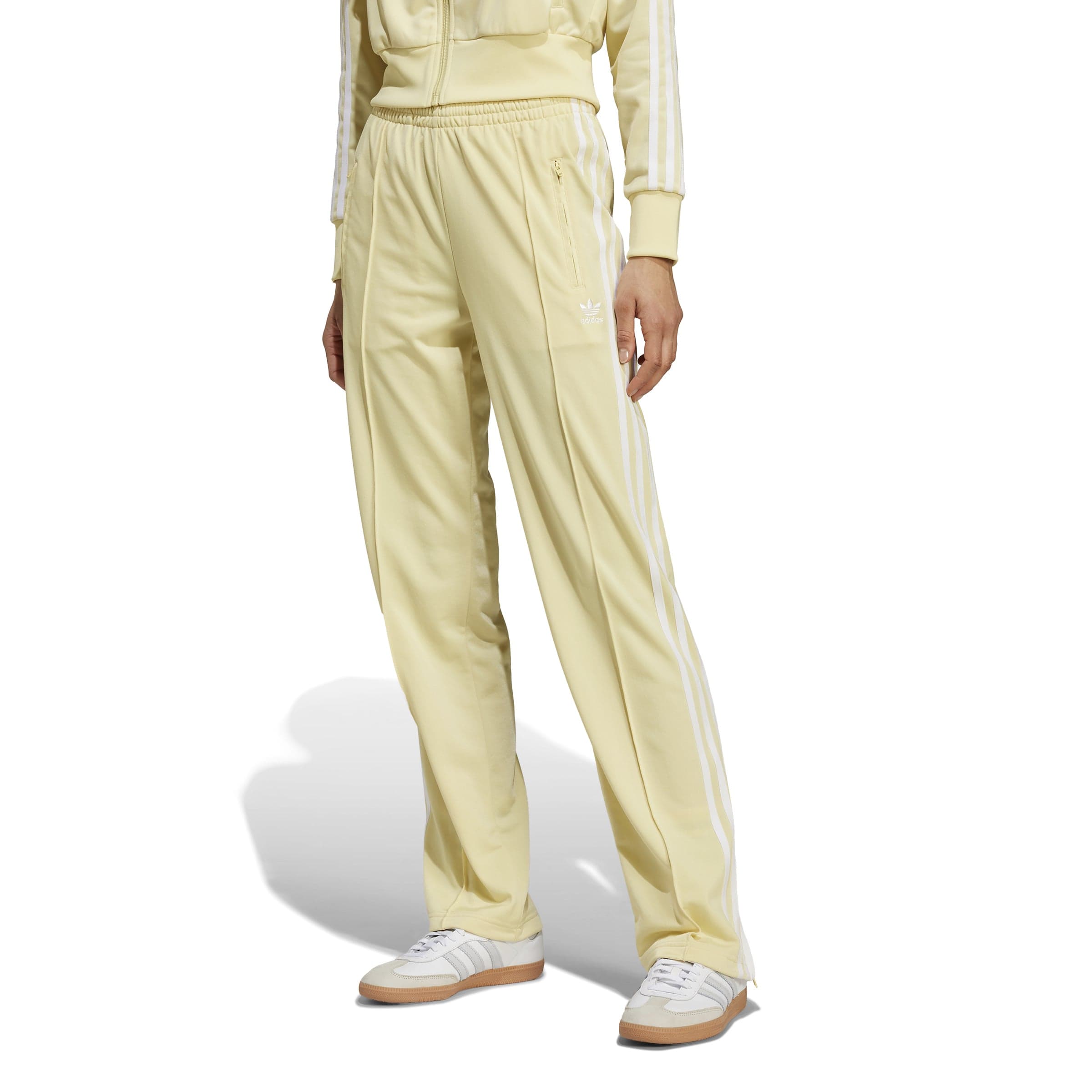 Adidas Womens Firebird Track Pant - Powder Yellow / White