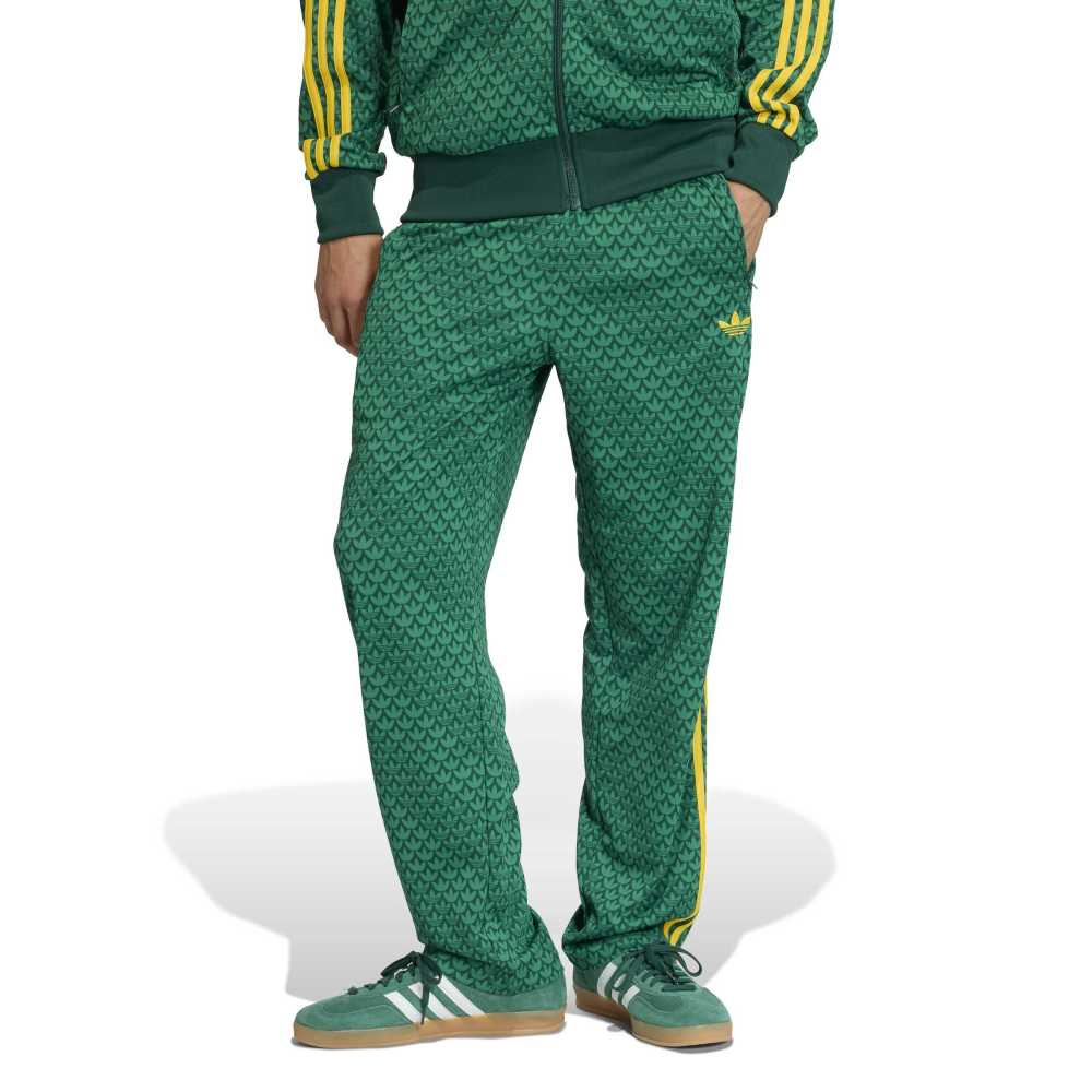adidas Loose Monogram Firebird Track Pant - Green / Yellow
