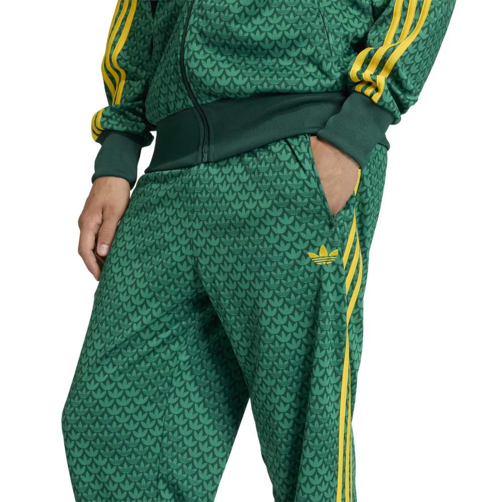 adidas Loose Monogram Firebird Track Pant - Green / Yellow