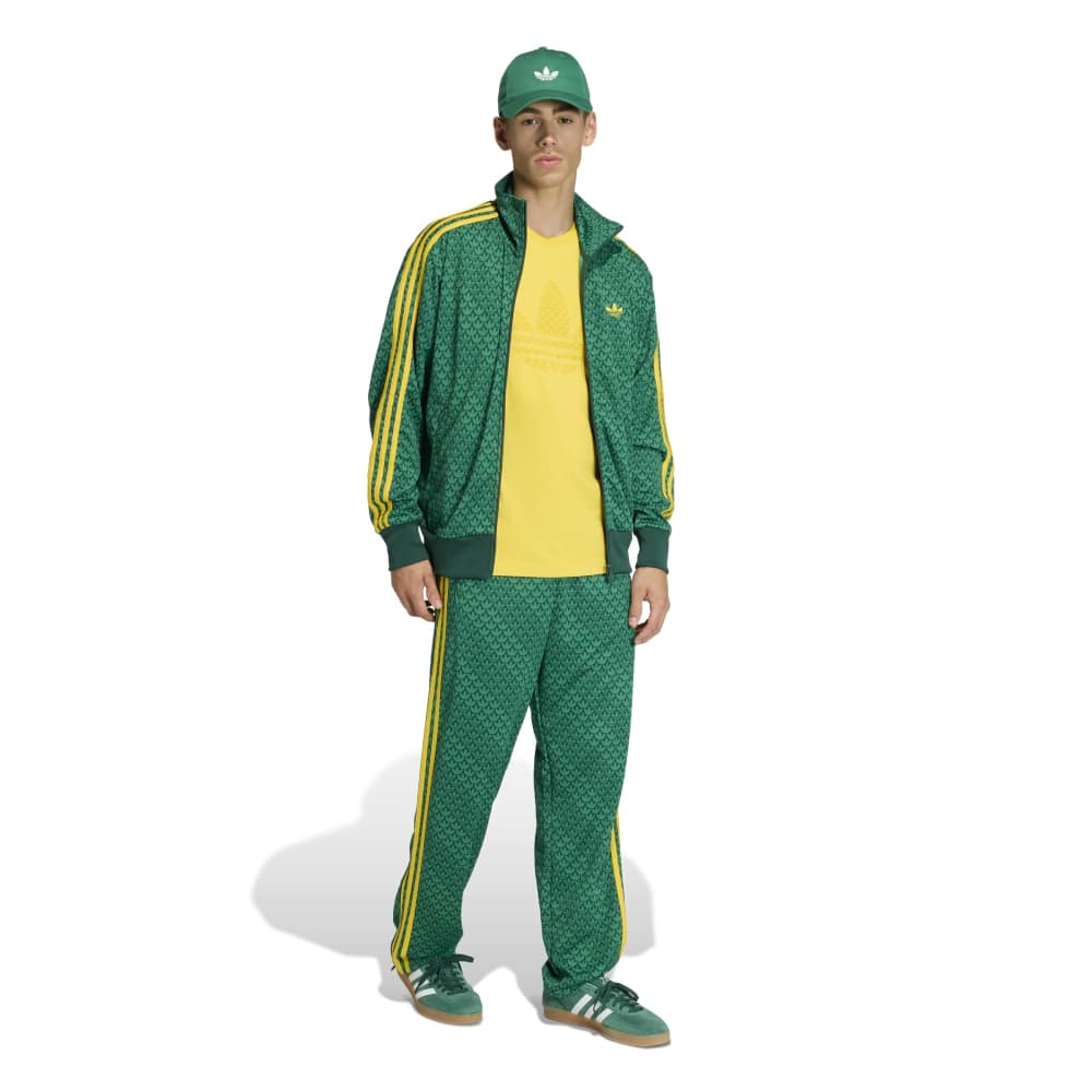adidas Loose Monogram Firebird Track Pant - Green / Yellow
