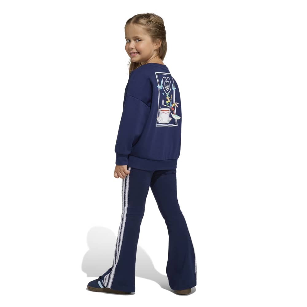 adidas Childrens Disney Crew Flared Leggings Set - Blue