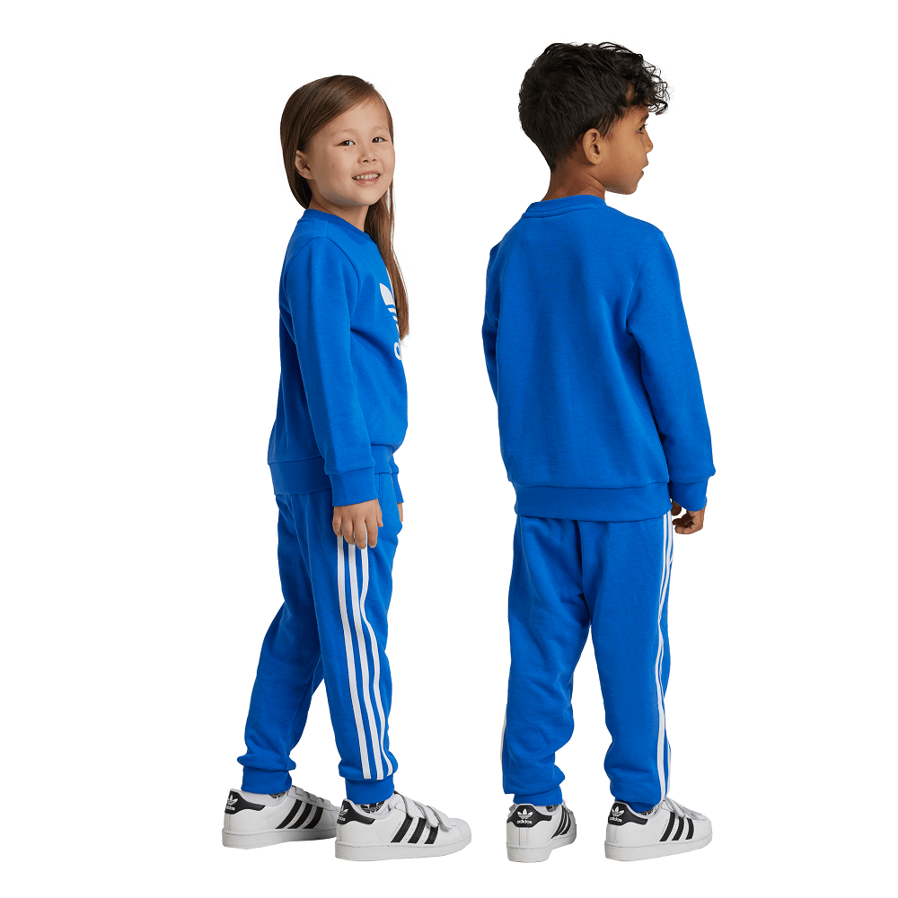 adidas Childrens Trefoil Crew Set - Blue
