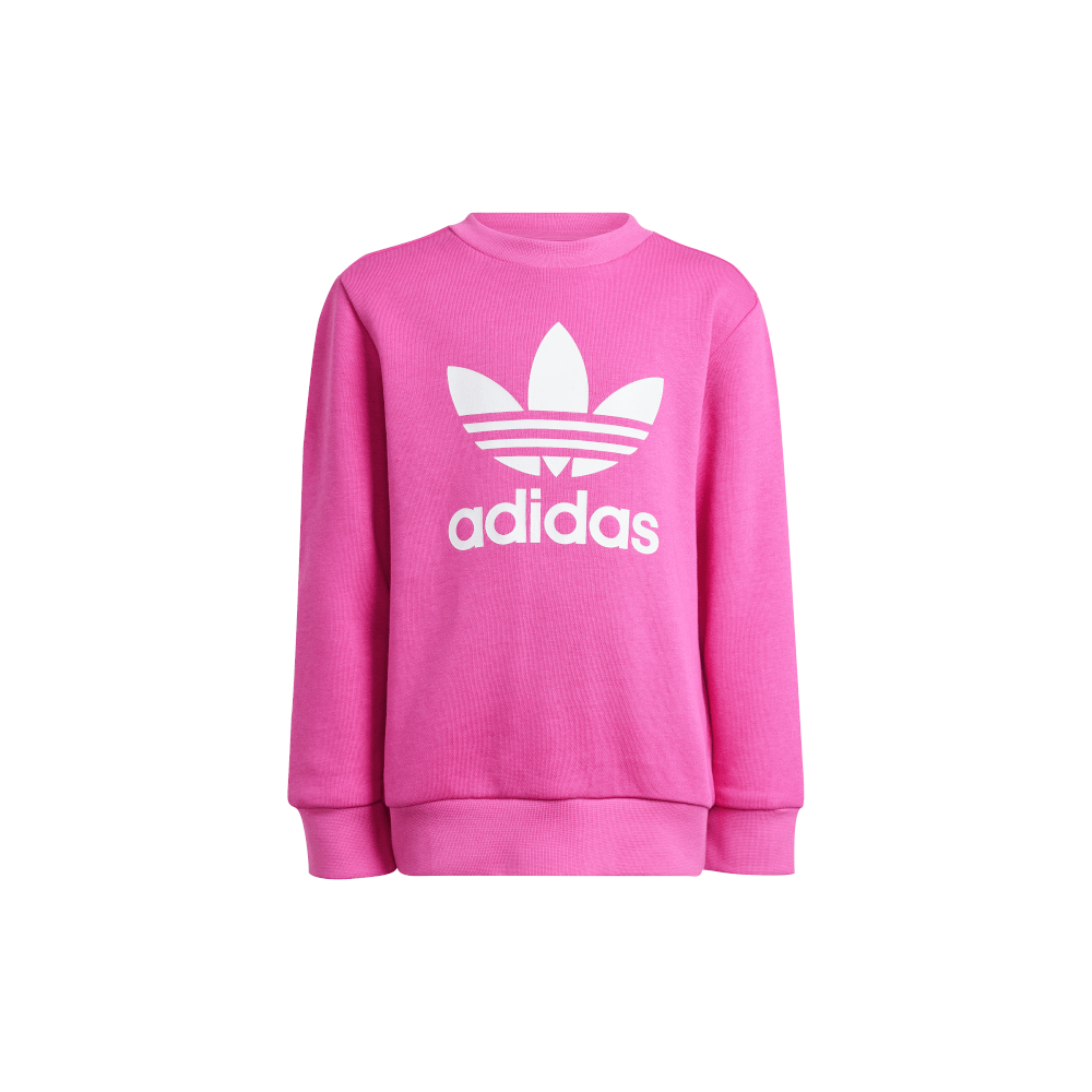 adidas Childrens Trefoil Crew Set - Semi Lucid Fuchsia
