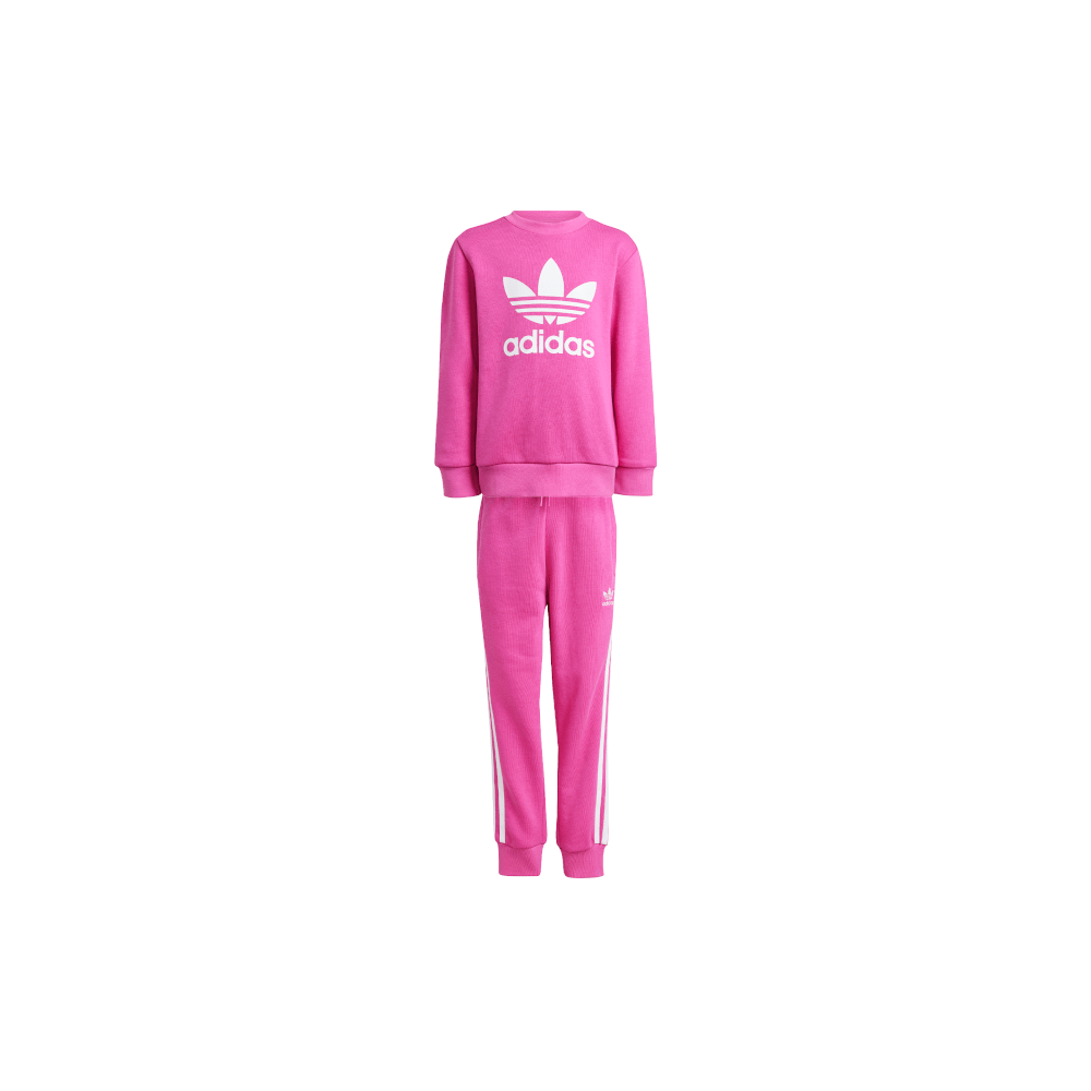adidas Childrens Trefoil Crew Set - Semi Lucid Fuchsia