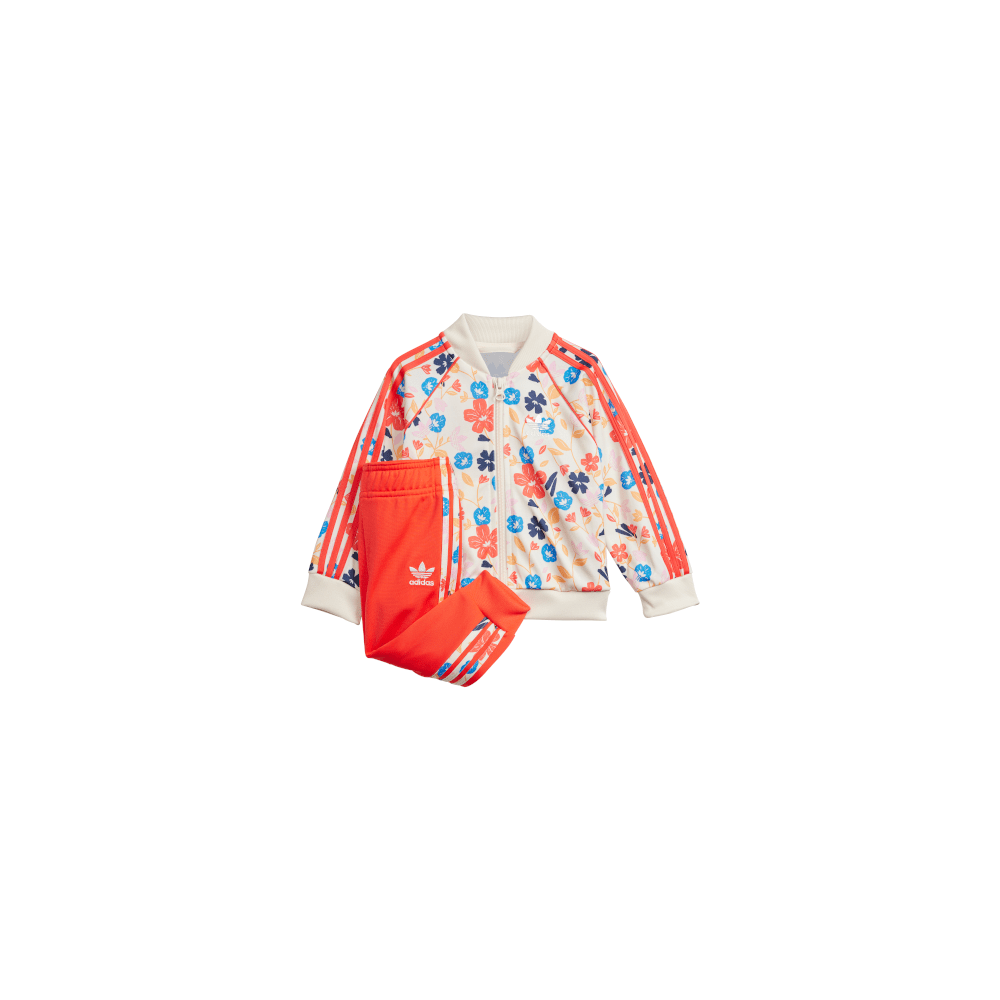 adidas Infants Floral Superstar Tracksuit - Wonder White / Multicolour