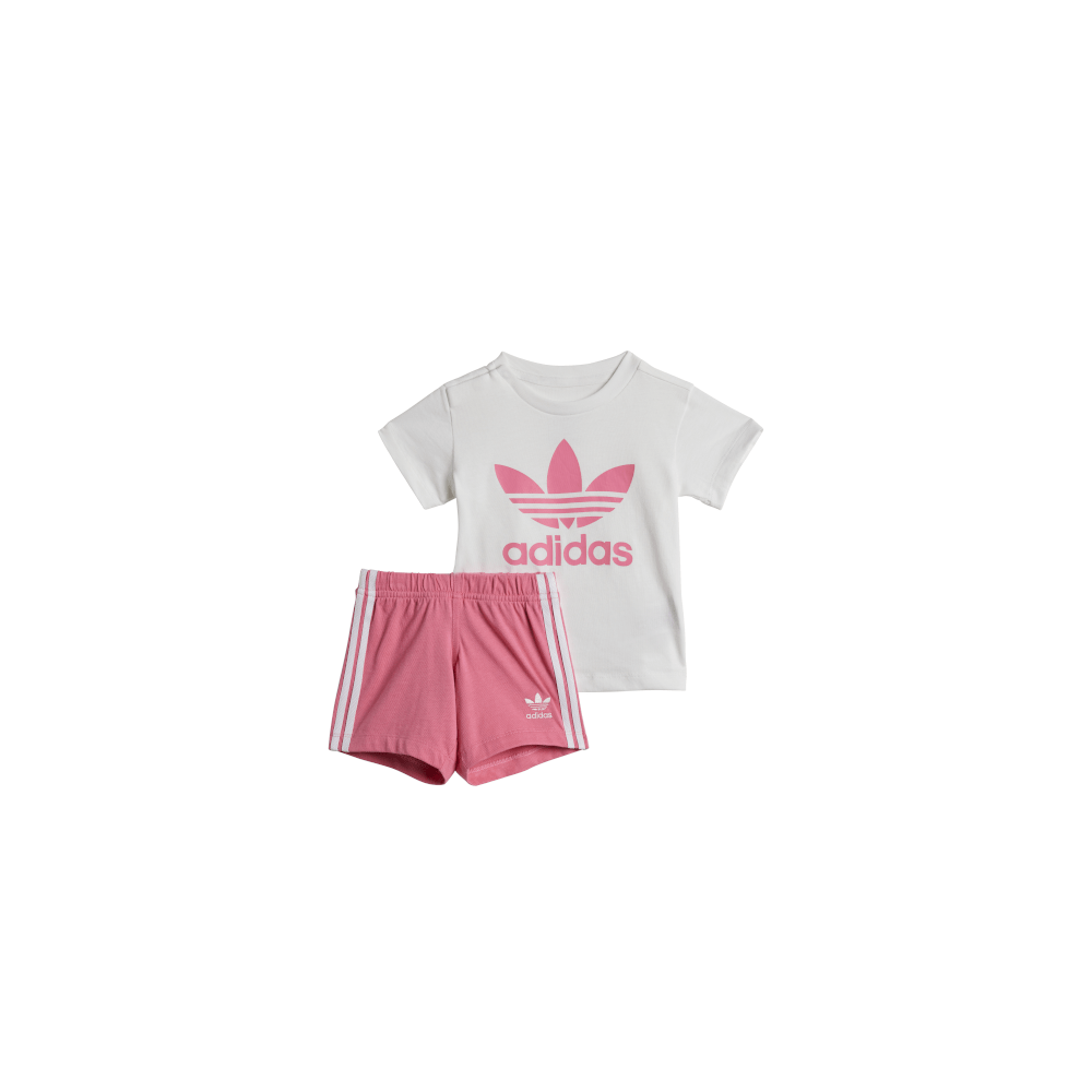 adidas Infants Short Tee Set - Rose Tone / White
